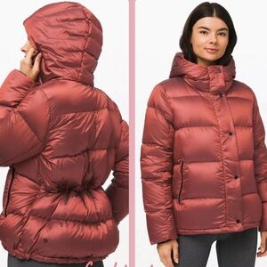 Lululemon Wunder Puff Down Jacket 8 Sunset Orange